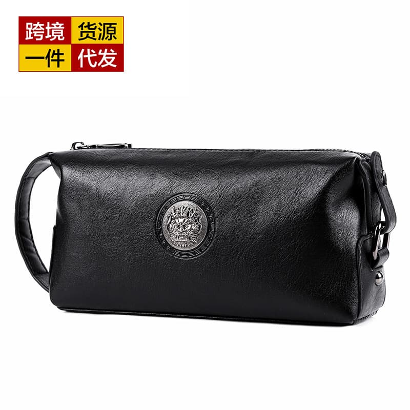 Kadi Kangaroo Men's Clutch Bag Large Capacity Fashion Handbag Soft PU Leather 2001 Cross-Border Supply