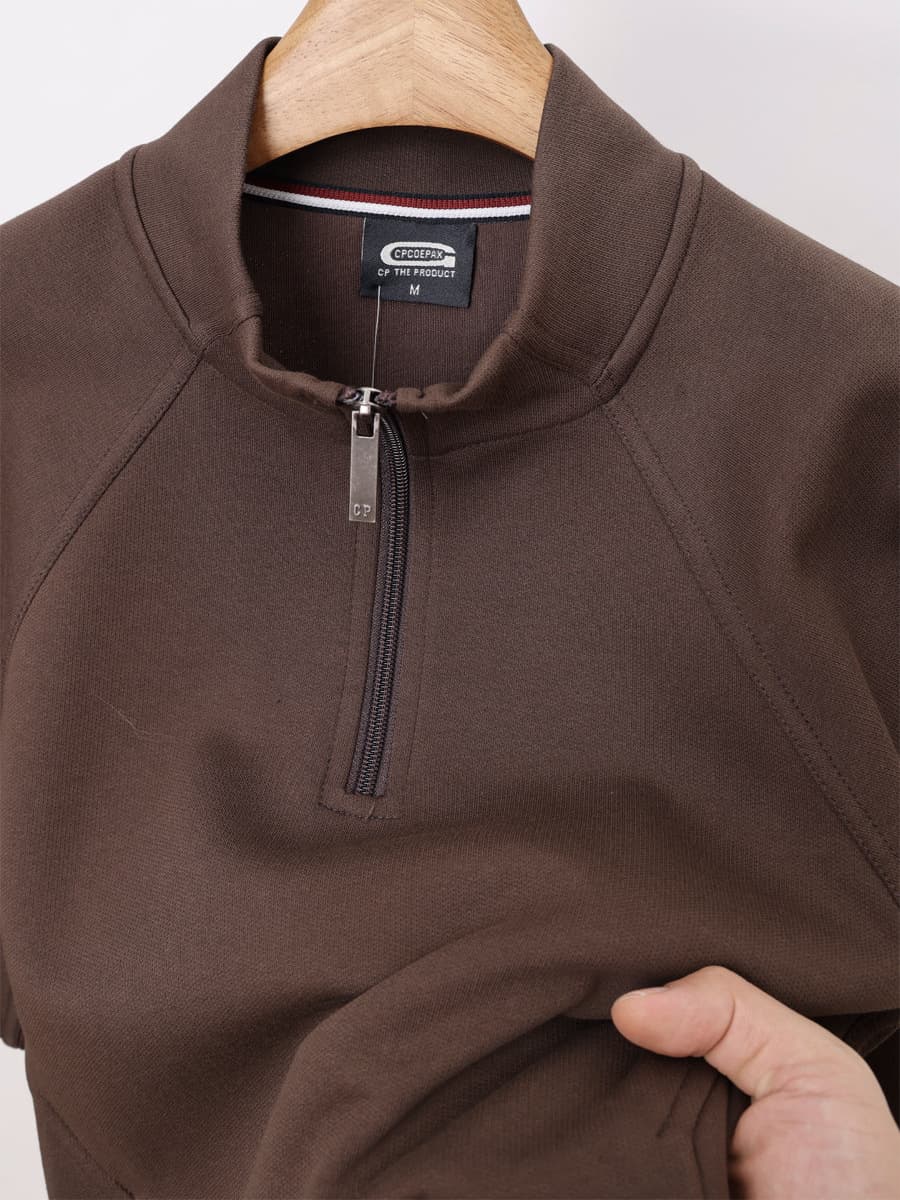 New Autumn Sweatshirt Half-Zip Pullover Long Sleeve Unisex Casual Thick Warm Cotton Sweatshirt Youth Plus Size