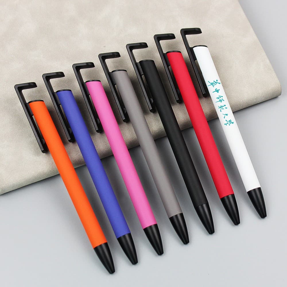 Metal Pen Gift Ballpoint Pen Conference Business Office Pen Retractable Ballpoint Pen with Phone Stand, Custom Logo Available