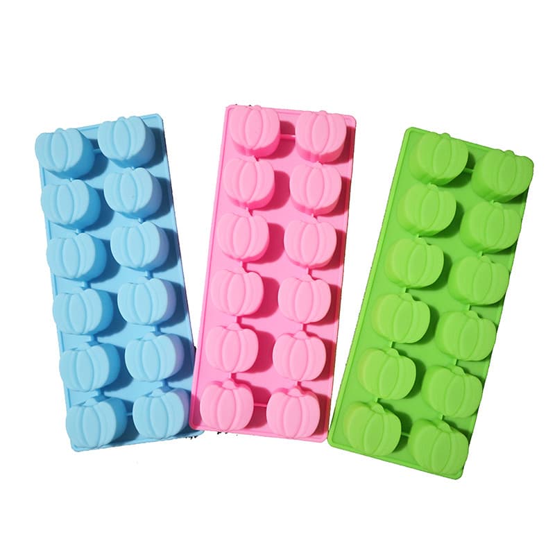 12-Piece Halloween Pumpkin Chocolate Mold, Silicone Ice Cube Tray for DIY Baking/Jelly Pudding Mold