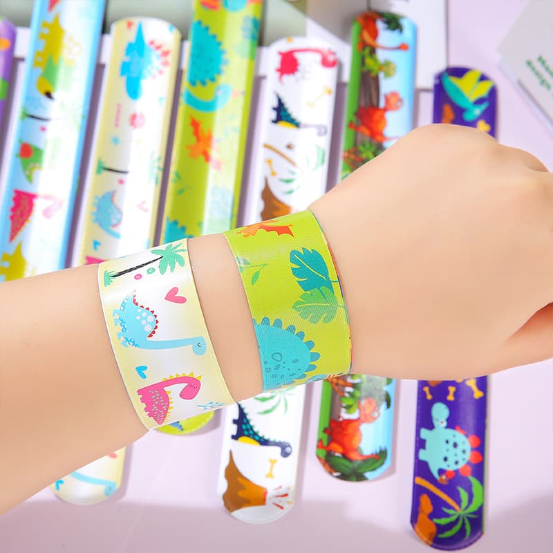 New Dinosaur Snap Bracelet Bands, Children's Toys, Animal World Snap Bracelets, Small Gift Wholesale