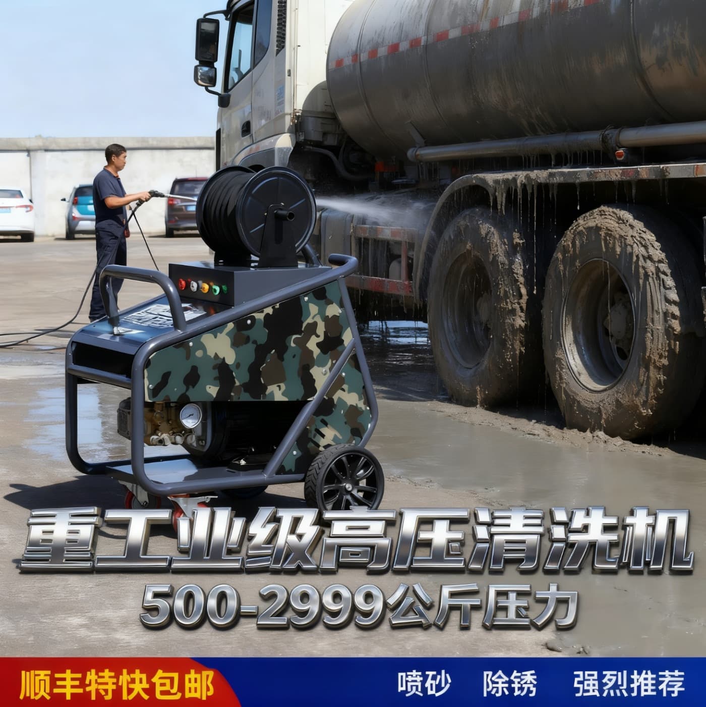 Ultra-High Pressure 500kg Industrial Grade Quality 380V Cleaning Machine Commercial Sandblasting Rust Removal Car Washer Farm