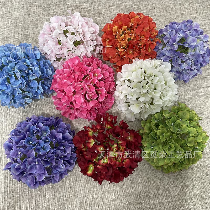 77 Pieces 3D Single Hydrangea Artificial Flower Heads Wholesale Hairpin DIY Wedding Photo Frame Vow Flower Head Accessories Artificial Flowers