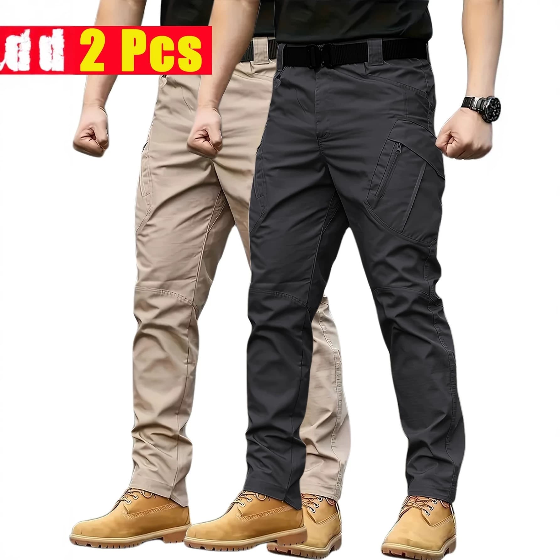 Cross-border Men's Cargo Casual Long Pants Multi-pocket Tactical Pants Summer Versatile Durable Outdoor Work Pants In Stock
