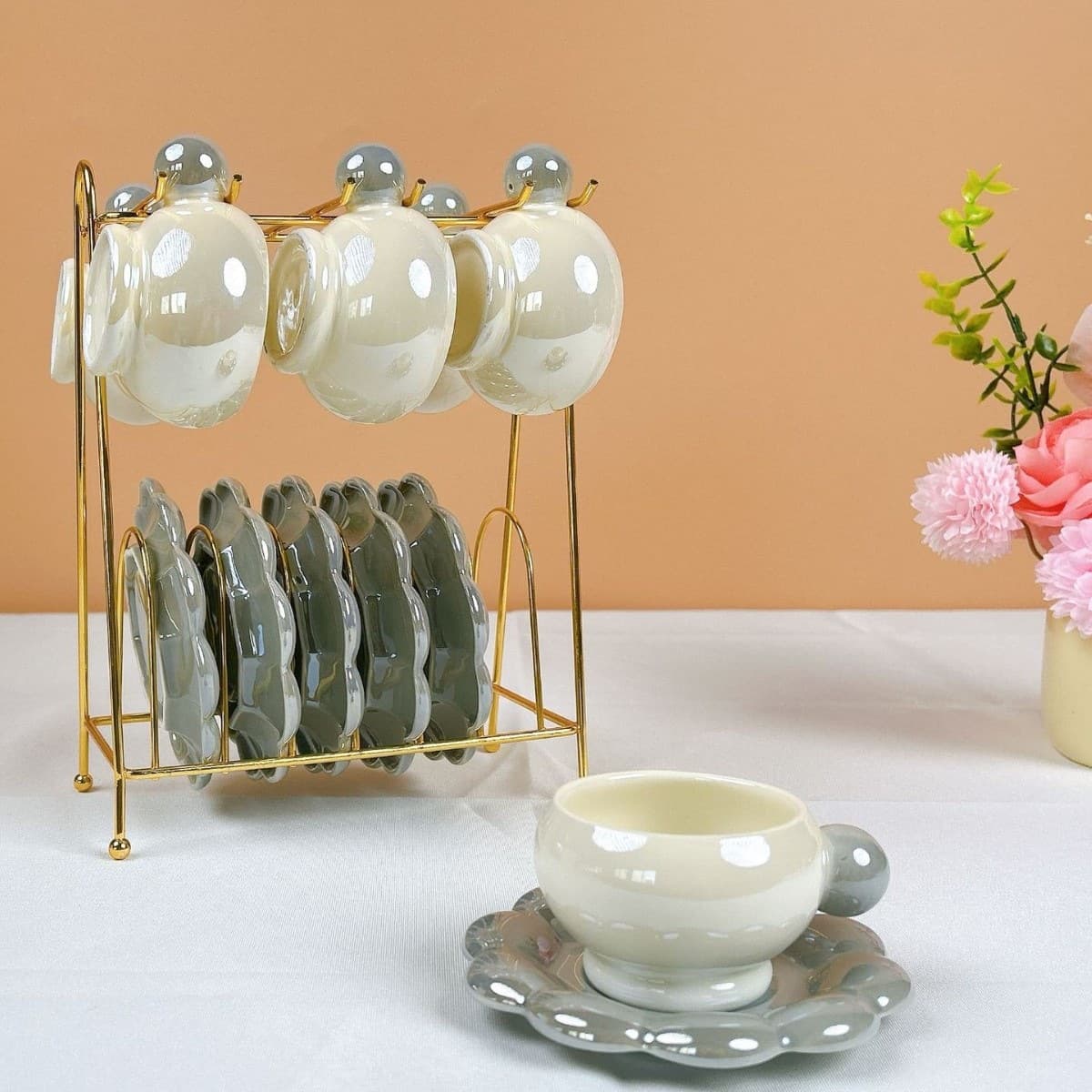 Hot-selling High Quality Cute Minimalist Coffee Cup Pearl Coffee Cup Set Cross-border Direct Factory Supply