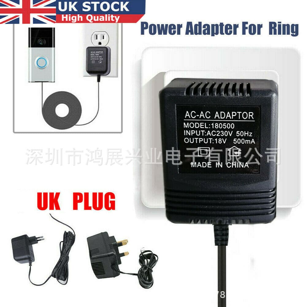 18V 500mA Power Adapter, Cable Length Optional 3 to 10 Meters, 9W Power Adapter for Video Doorbell, AC