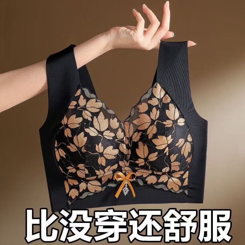 Plus Size Lace Seamless Bra for Women, Minimizer, Non-Wire Push-Up, Side Boob Control, Thin Padded Racerback Style
