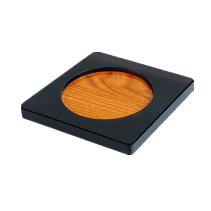 Manufacturer wholesale hotel acrylic coaster and cup holder, guest room mouthwash cup holder, tea coaster with logo printing