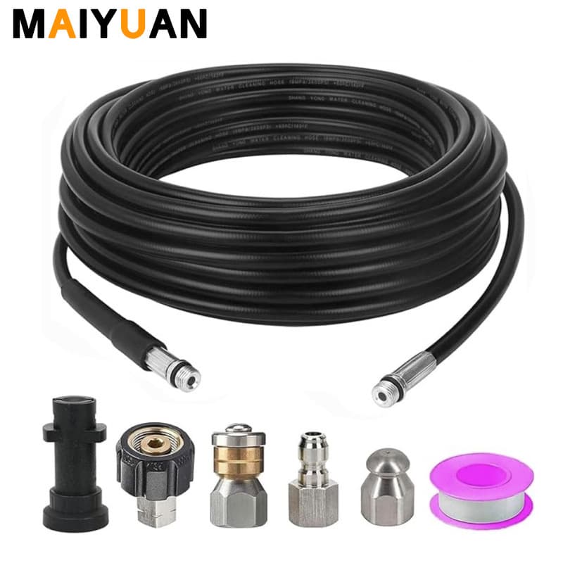 High-Pressure Water Hose Explosion-Proof Rubber PVC Car Washer Pipe for Sewer Cleaning