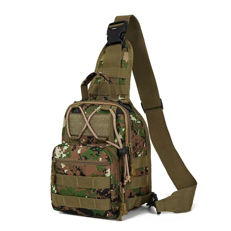 Cross-border Tactical Multi-functional Chest Bag Men Outdoor Sports Hiking Crossbody Camouflage Oxford Cloth Chest Bag Factory Wholesale