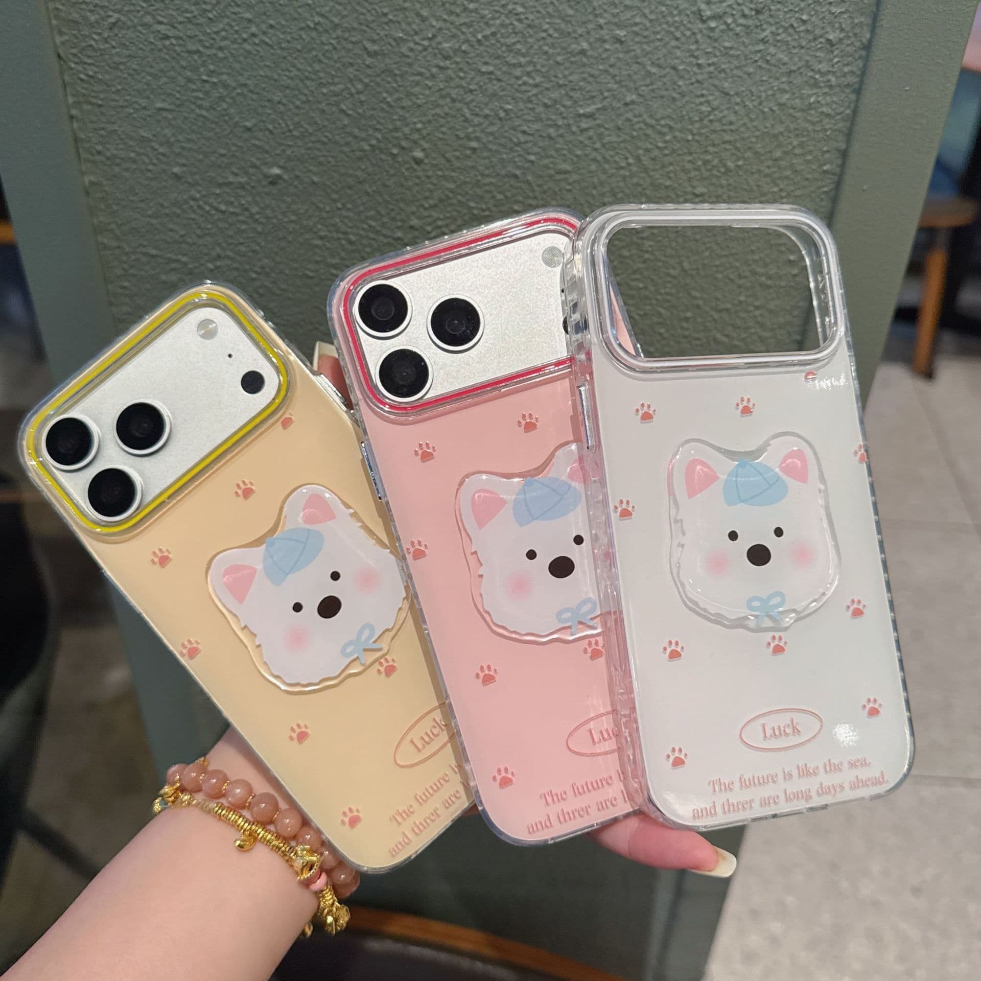 IMD Jelly Dog Sticker for iPhone 17 Pro Max Case, Compatible with Apple 16/15/11 Gentle 16 Pro