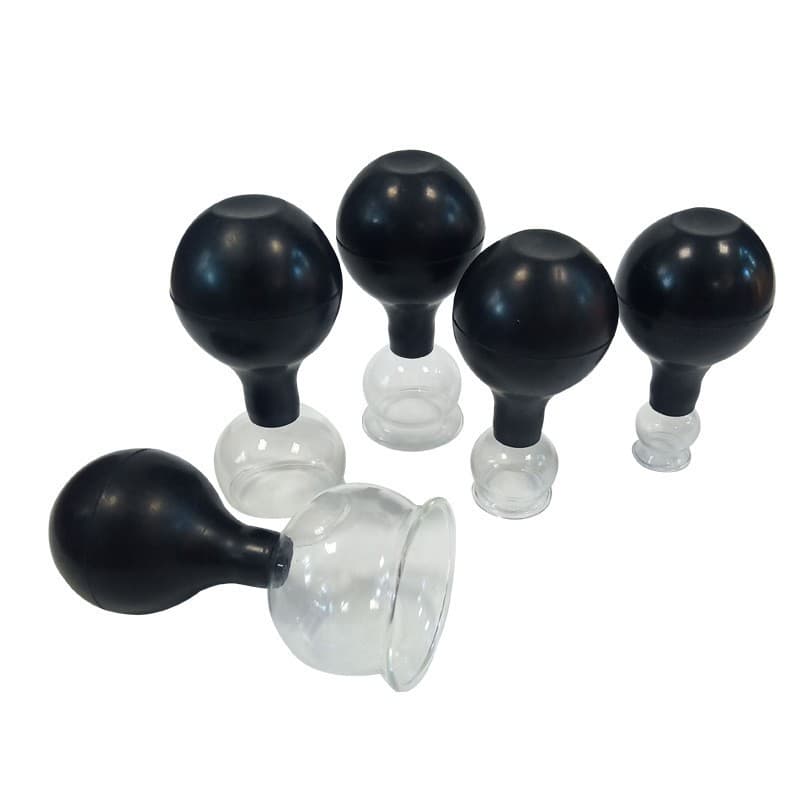 Silicone rubber factory vacuum cupping device negative pressure beauty and body care home cupping device five-piece set of cupping device