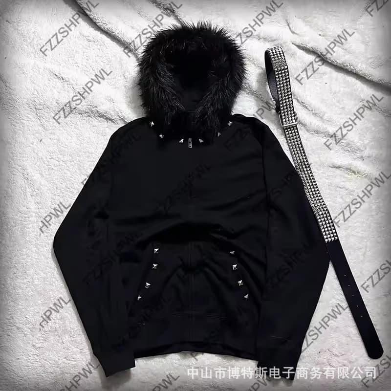 EU/US Cross-border Wholesale Custom Print Long-sleeve Pullover Hoodie Retro Streetwear Jacket