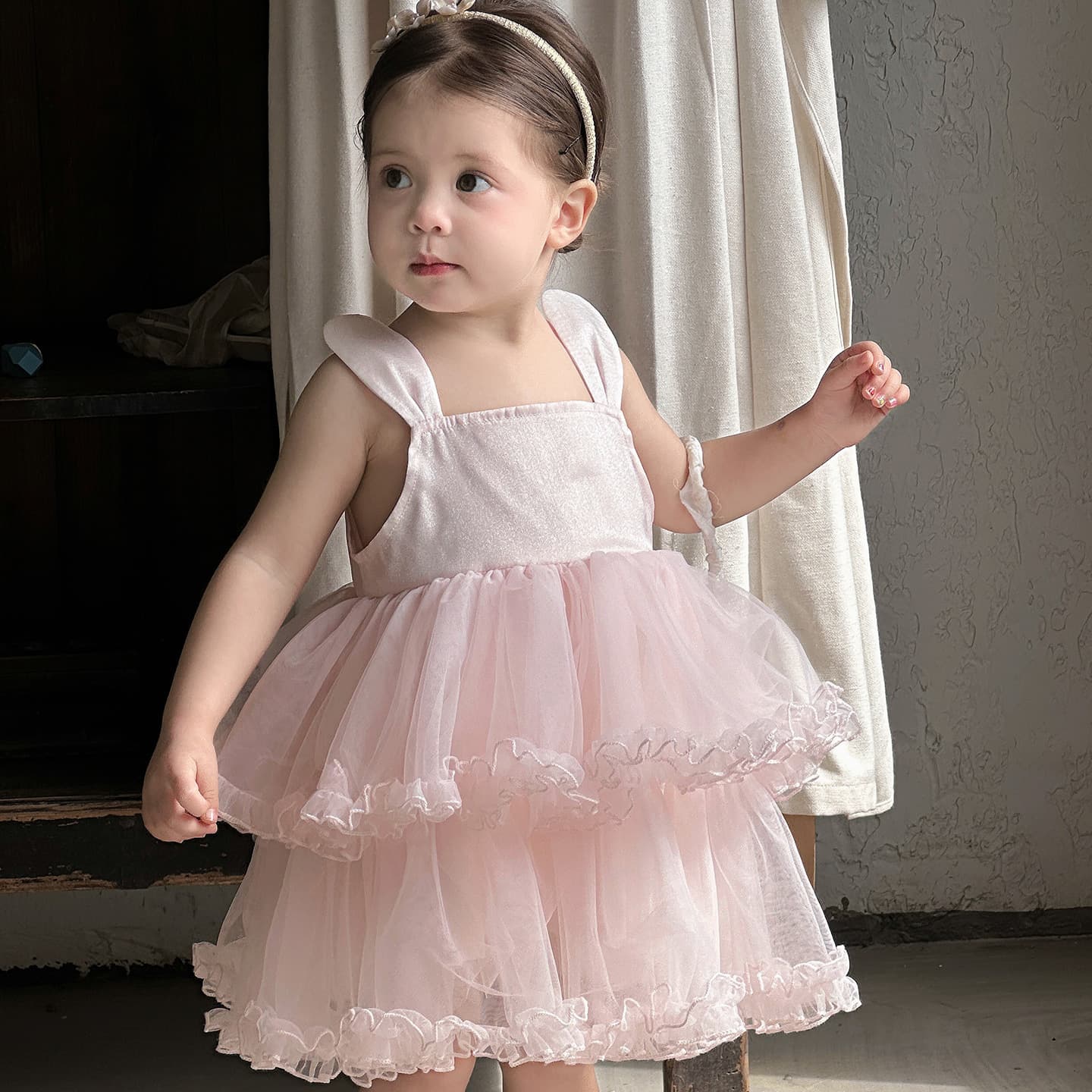 Girls Summer Dress Thin Baby Princess Dress Cake Dress 2026 New Toddler Birthday Party Dress