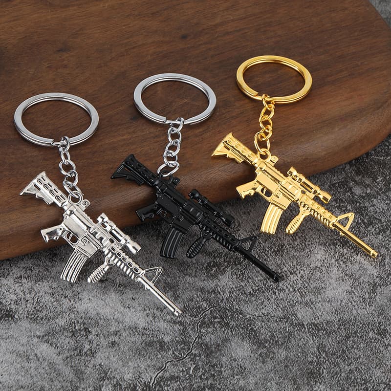 PUBG Keychain Chicken Dinner Game Model Pendant Frying Pan Level 3 Helmet 98k PUBG Small Gift