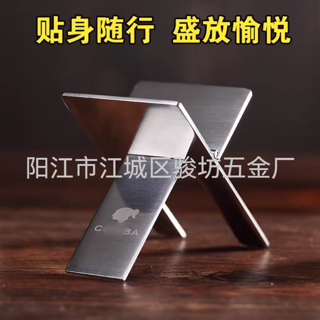 Stainless Steel Cigar Stand Metal Portable Foldable Mini Cigar Holder Factory Wholesale