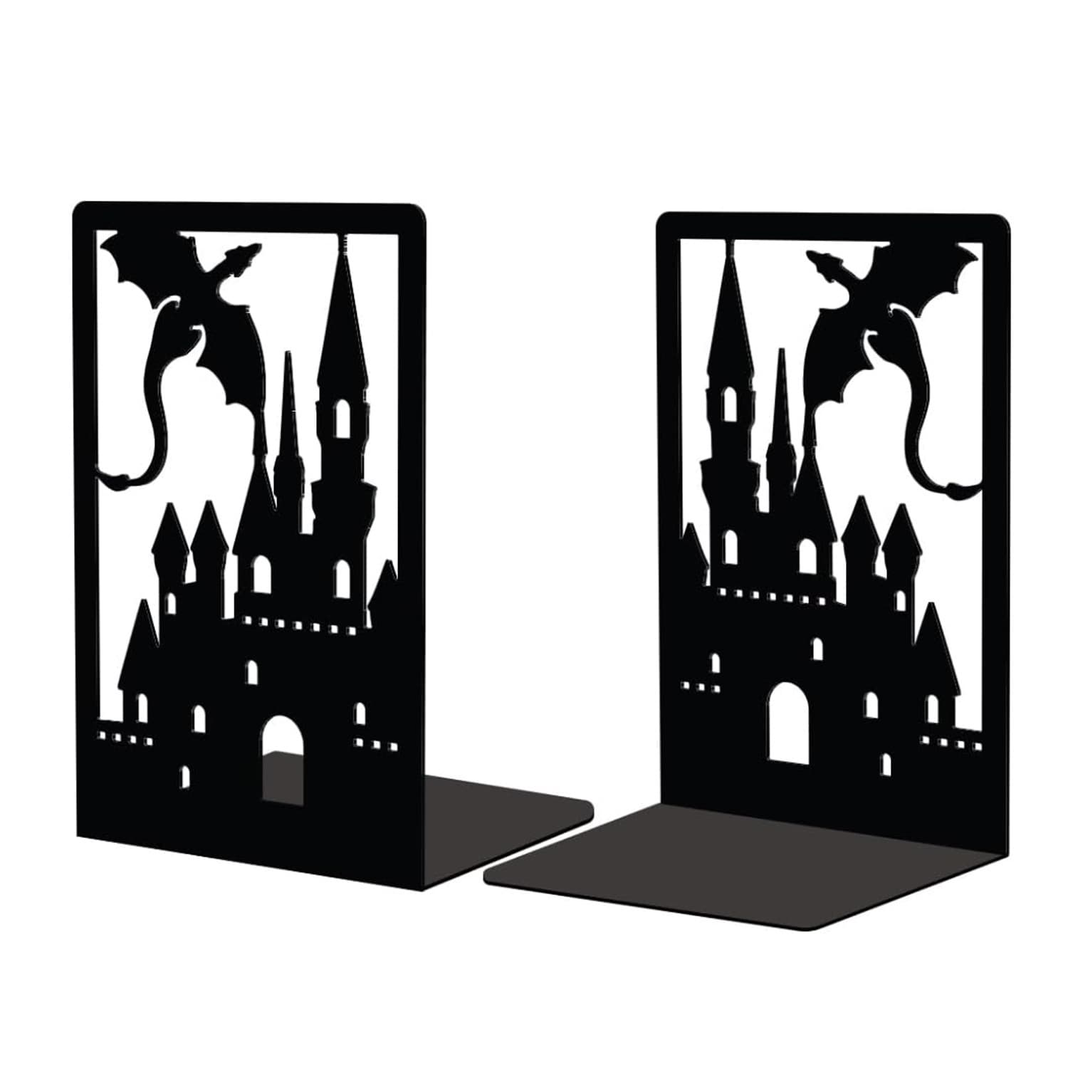 Cross-border Fourth Wing Fourth Wing Bookend Castle Metal Hollow Bookend Bookend Desktop Storage