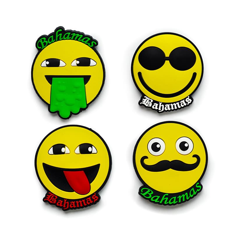 Cross-Border Supply Bahamas Creative Travel Souvenirs Smiley Face Magnet Refrigerator Magnet Silicone Soft Magnetic Decorative Crafts