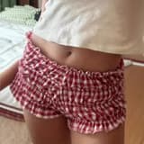 Y2K summer casual cute plaid print comfortable elastic waist pajamas loose sports shorts women's clothing