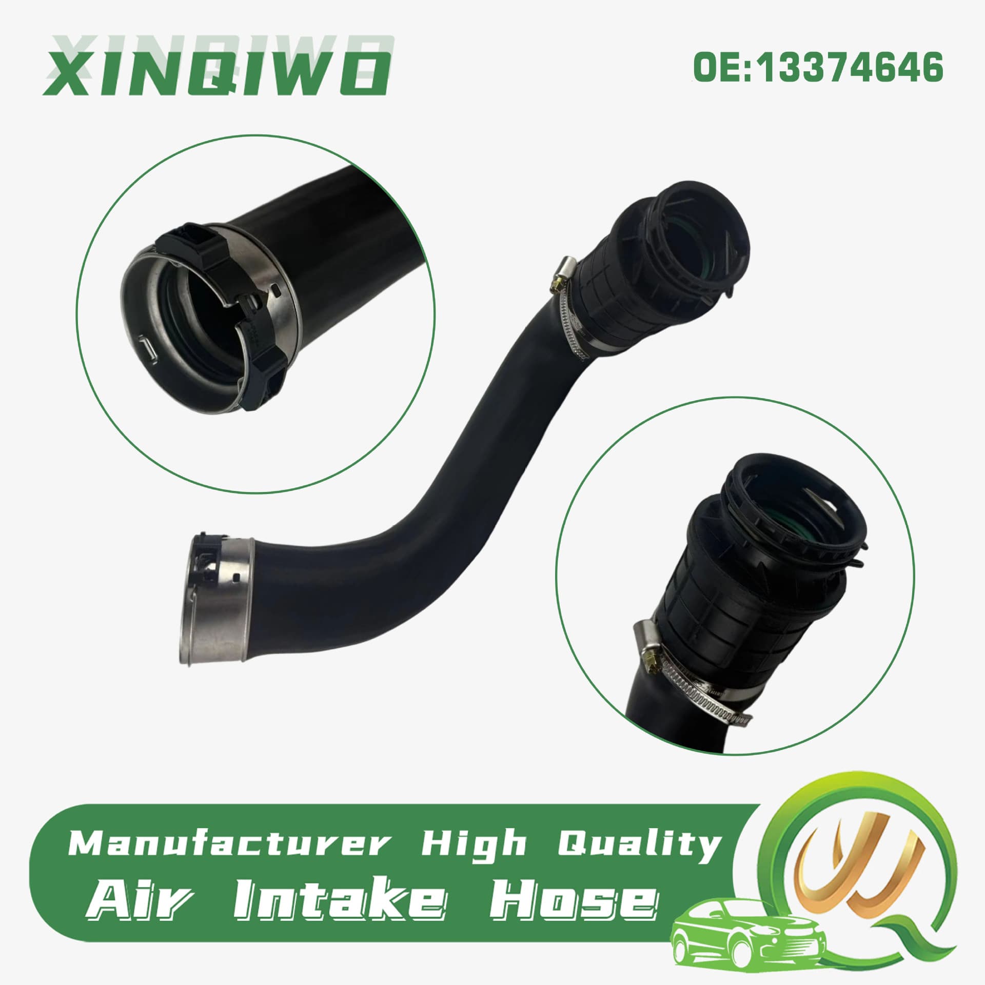 Rubber intake pipe 13374646 for turbocharger intercooler hose