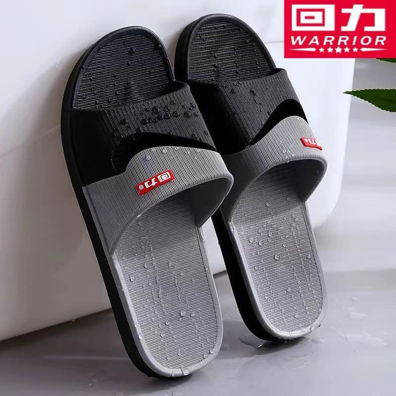 Warrior Slippers Men's 3630 Summer Slippers Home Indoor Flip Flops Bathroom Anti-Slip Quiet Odor-Resistant Slippers Wholesale