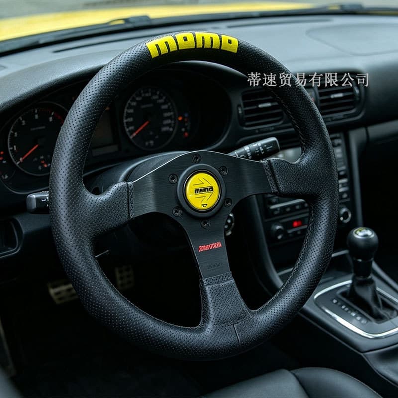 Factory Direct Modified MOMO Steering Wheel 14-inch Embroidered Steering Wheel Competition Perforated Leather 350mm