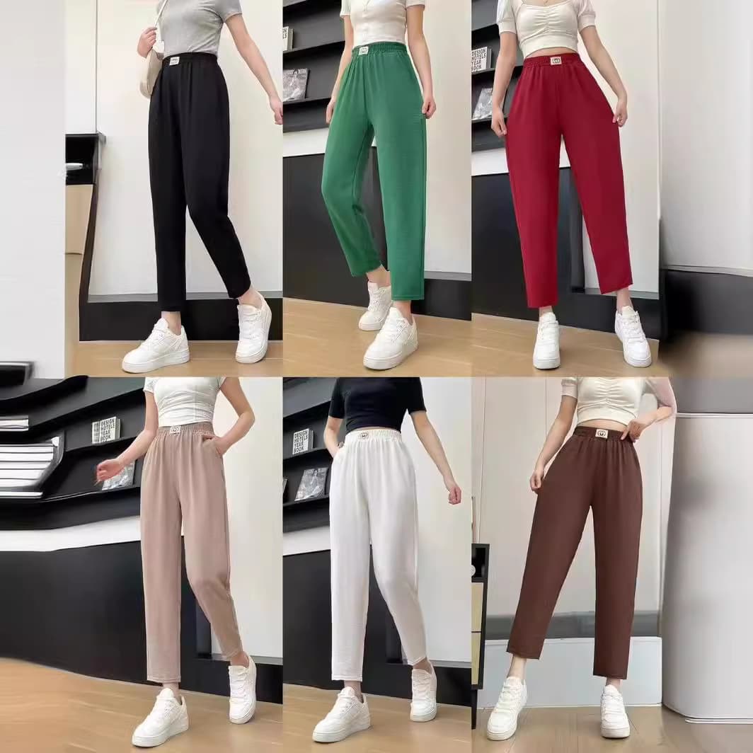 2026 Summer Hot Sale New Mom Pants Ice Silk Wrinkle Bubble Drape Cool Casual Pants Street Stall Women's Pants