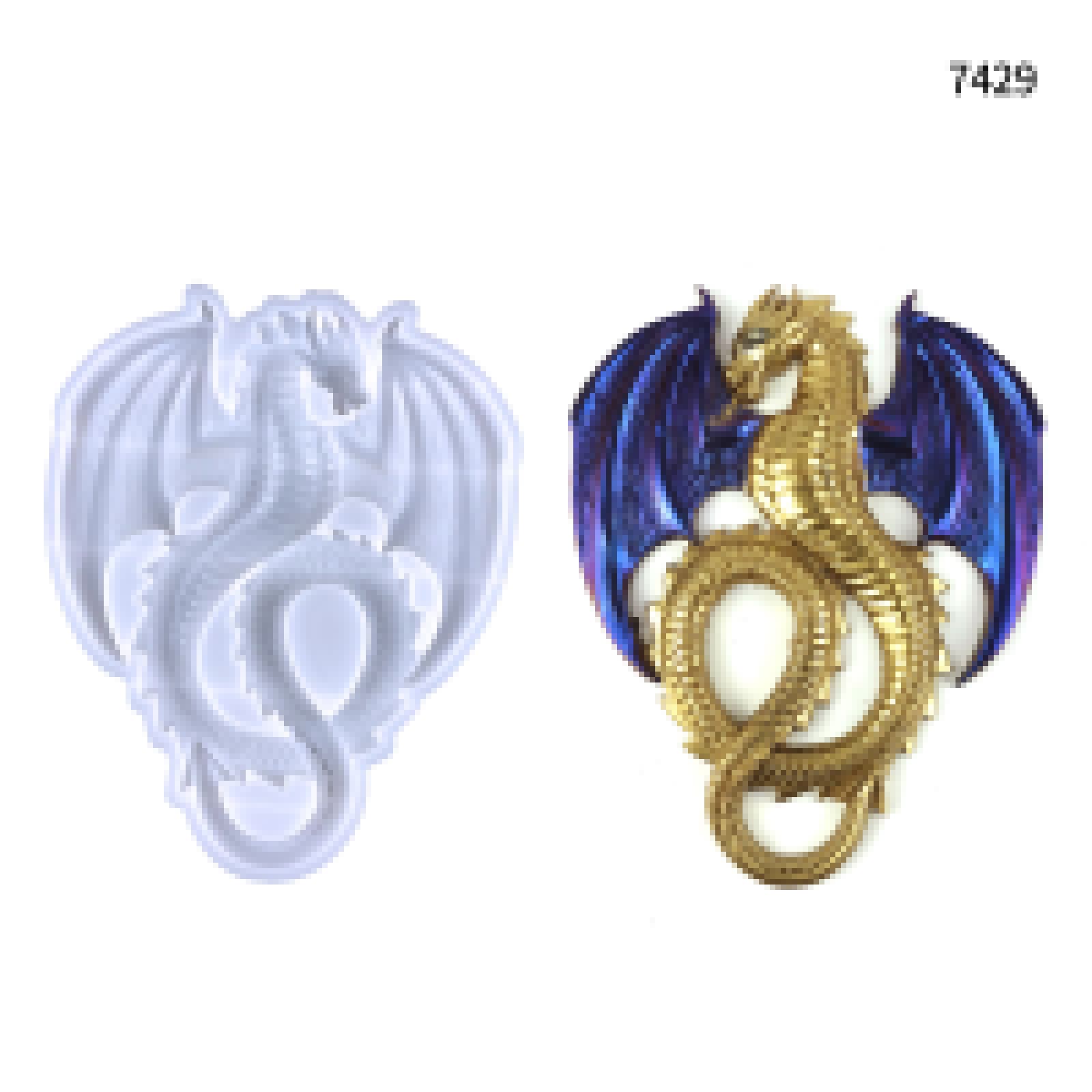 Semi-dimensional Feilong pendant glue mold DIY Feilong wall decoration Feilong desktop ornament silicone mold