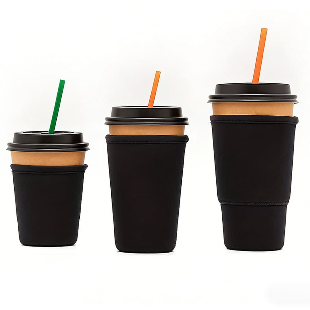 Cross-border factory wholesale neoprene coffee cup sleeve, shockproof and frost-resistant, chloroprene rubber insulated hand-held beverage holder