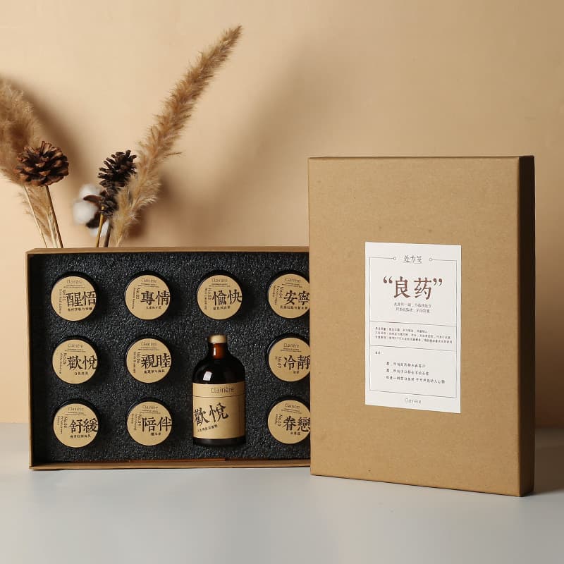 Scented Candle Gift Set with Hidden Poem, Soy Wax, Niche High-End Souvenir Gift, Ready-to-Ship Gift Box