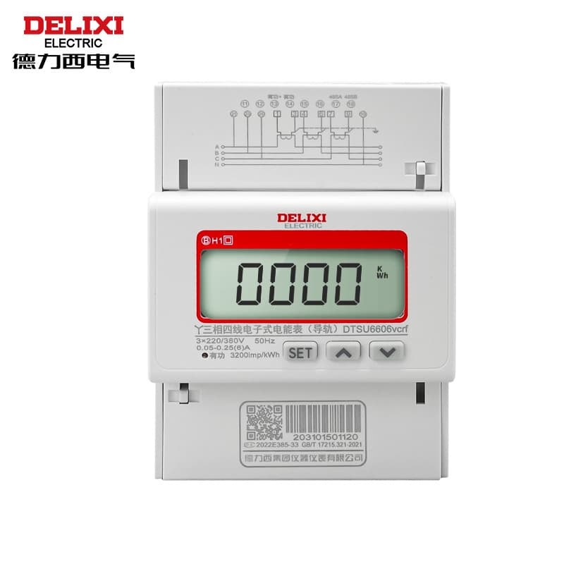 Delixi DDSU6606v Single-Phase Electronic Energy Meter with WiFi Communication, Smart Remote 220V kWh Meter