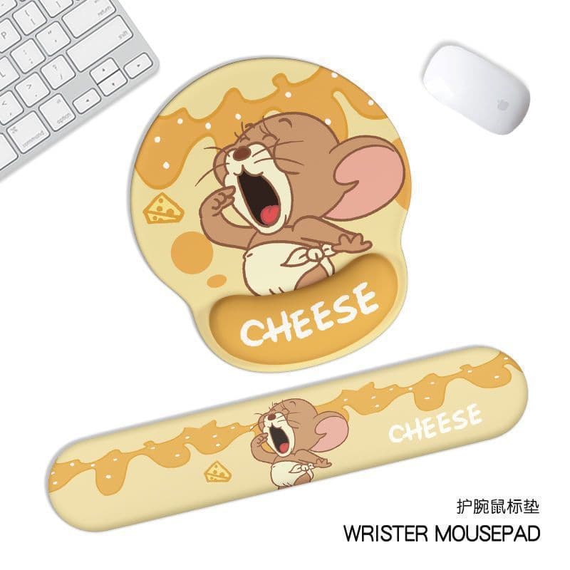 Wrist Rest Mouse Pad Wrist Cushion Office Desk Pad Cute Cartoon Rubber Laptop Keyboard Hand Support