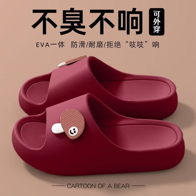 Home Casual Slippers for Women, EVA Slippers, House Shoes, Outdoor One-Strap Sandals, Beach Slippers