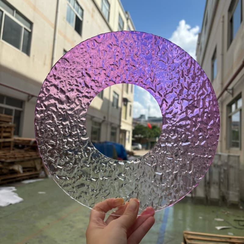 Factory custom hotel sashimi Japanese creative garnish containers, decorative plating, acrylic gradient hollow ornaments
