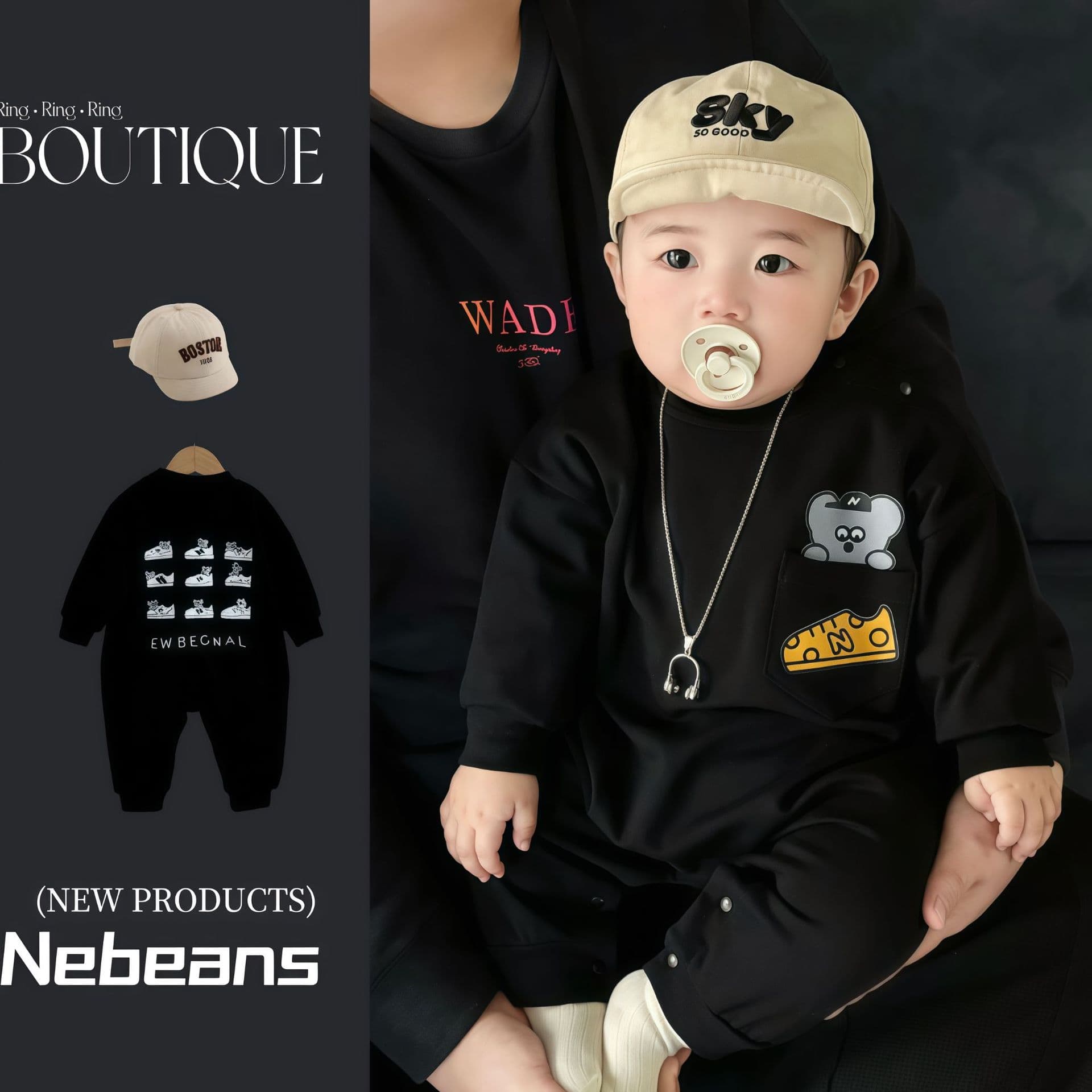 Trendy Spring Newborn Baby Romper A-Cotton Soft Comfortable Baby Clothes Pocket Sponge Bear Overalls Unisex Infant Outfit
