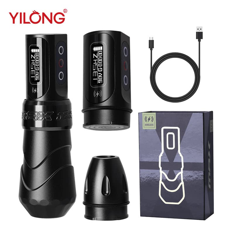 Yilong cross-border dual battery tattoo machine EXO wireless tattoo pen battery pen secant all-in-one machine motor machine wholesale