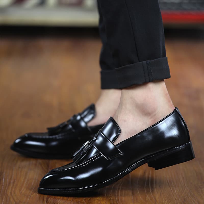 Fashionable Vintage Style Men's Leather Shoes Spring Autumn Collection Breathable Rubber Sole Polyurethane Insole Chinese Made