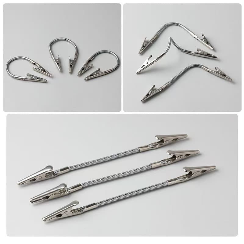 Wholesale Flexible Double-Ended Stainless Steel Alligator Clips, Mosquito Coil Clips, Memo Clips, Price Tag Clips, Photo Clips