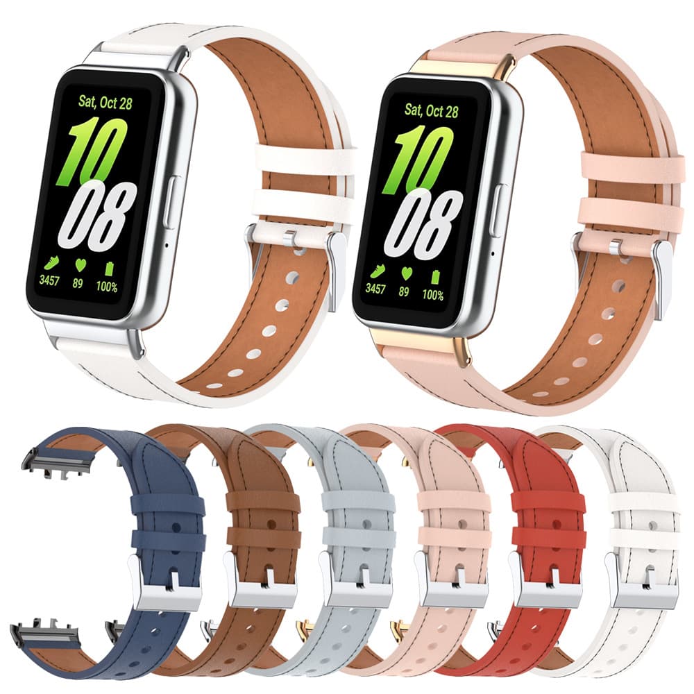 Compatible with Samsung Galaxy Fit3 Leather Strap SM-R390 Smart Band Replacement Wristband