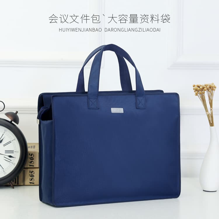Business Handheld Briefcase Stationery Pouch Document Folder Oxford Fabric Tutoring Bag Large Capacity Book Tote Customizable