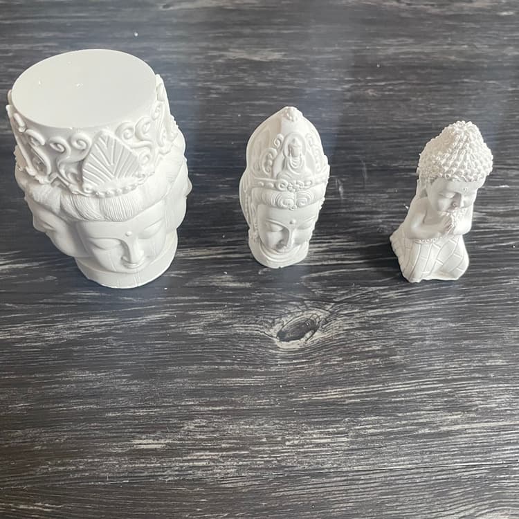 Guanyin Tathagata Buddha Silicone Mold, Three-Faced Buddha Candle Mold, Decorative Mold, Aromatherapy Ornament Mold