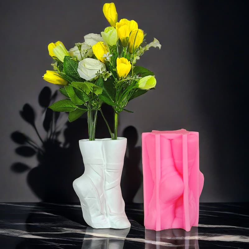 Simple Ballet Flat Shape Vase Silicone Mold DIY Plaster Concrete Hydroponic Dry Vase Home Decor Mold