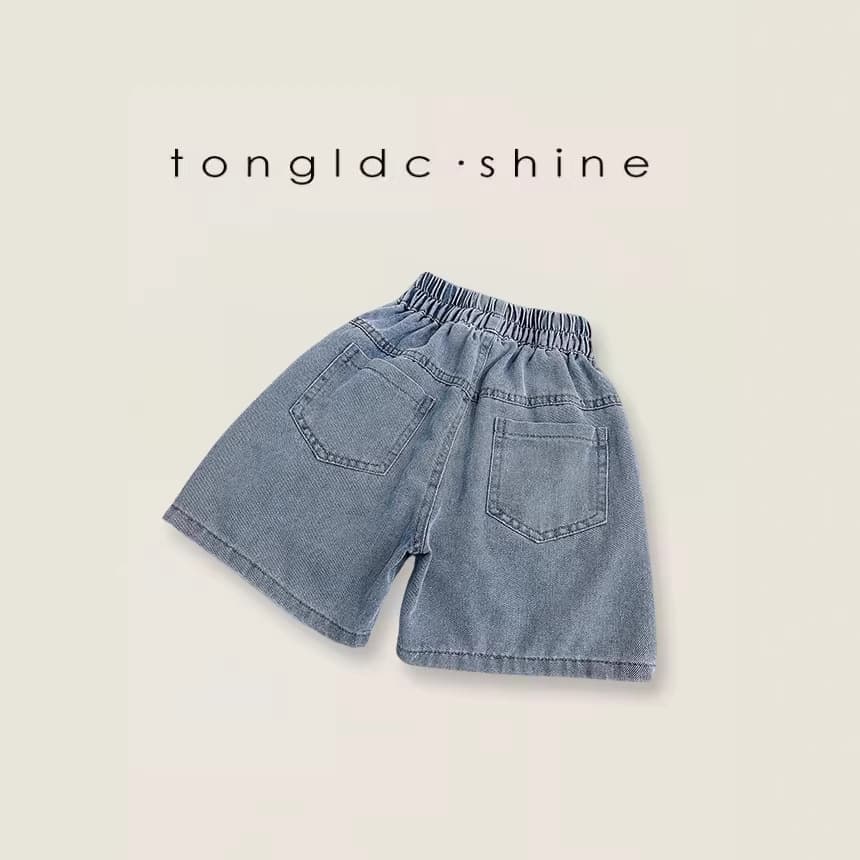 Children's new summer style Korean style denim shorts for boys and girls denim shorts retro five-point denim shorts