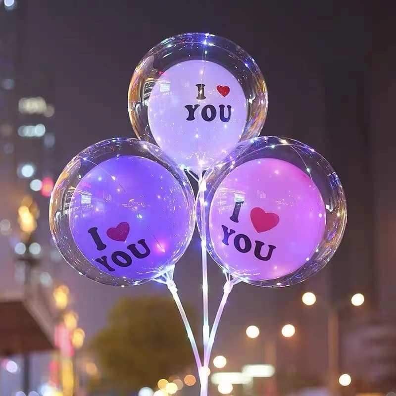Glowing Bubble Ball Transparent Balloon, Internet Celebrity Balloon, Night Market Stall, Wedding Birthday Decoration, Bubble Ball Factory Wholesale