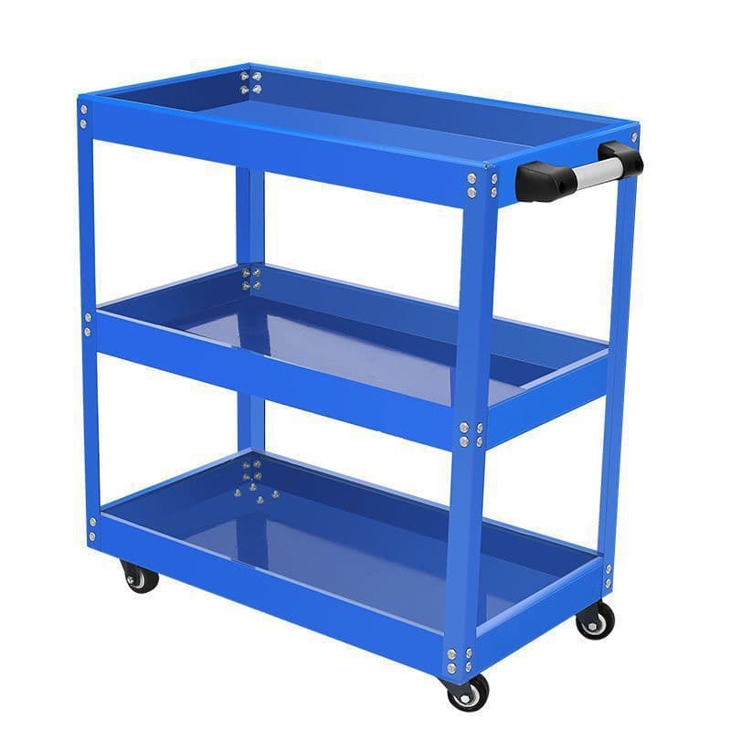 Heavy-duty tool trolley for parts, maintenance, automotive repair, and multi-functional mobile workshop use.