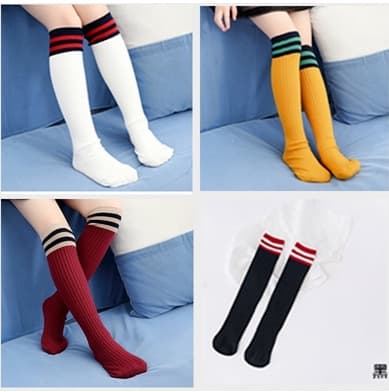 Children's socks autumn and winter new pure cotton long socks over the knee socks boys students baby girls socks spring and autumn