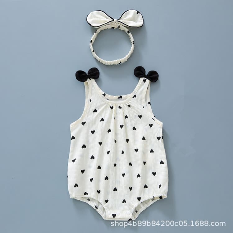 Baby summer clothes, thin coveralls, newborn baby girl onesie, princess summer full moon sling harem