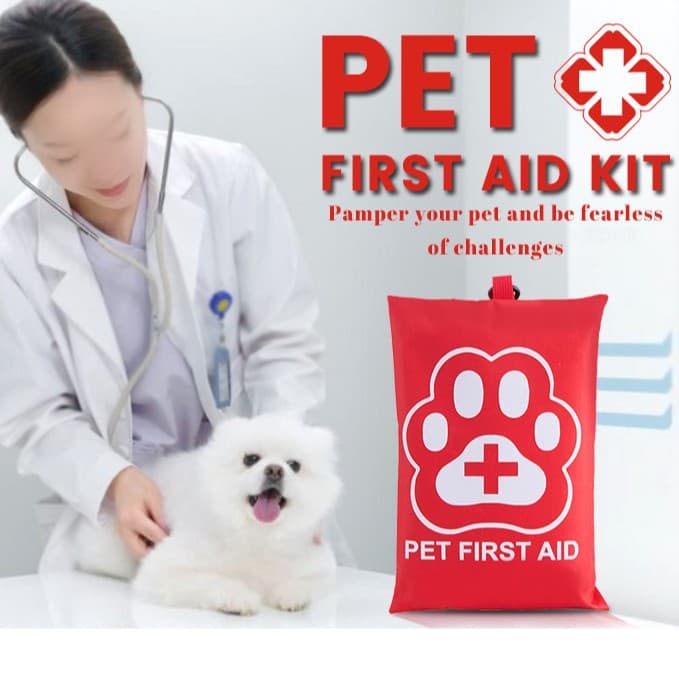Amazon Best-Seller Pet Outdoor Emergency Medical First Aid Kit for Cat and Dog Wound Care Storage Bag