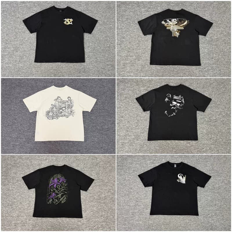 Derschutze Heavyweight Embroidered Logo Summer Trendy High Street Casual Men's and Women's Loose Crew Neck Short-Sleeve T-Shirt
