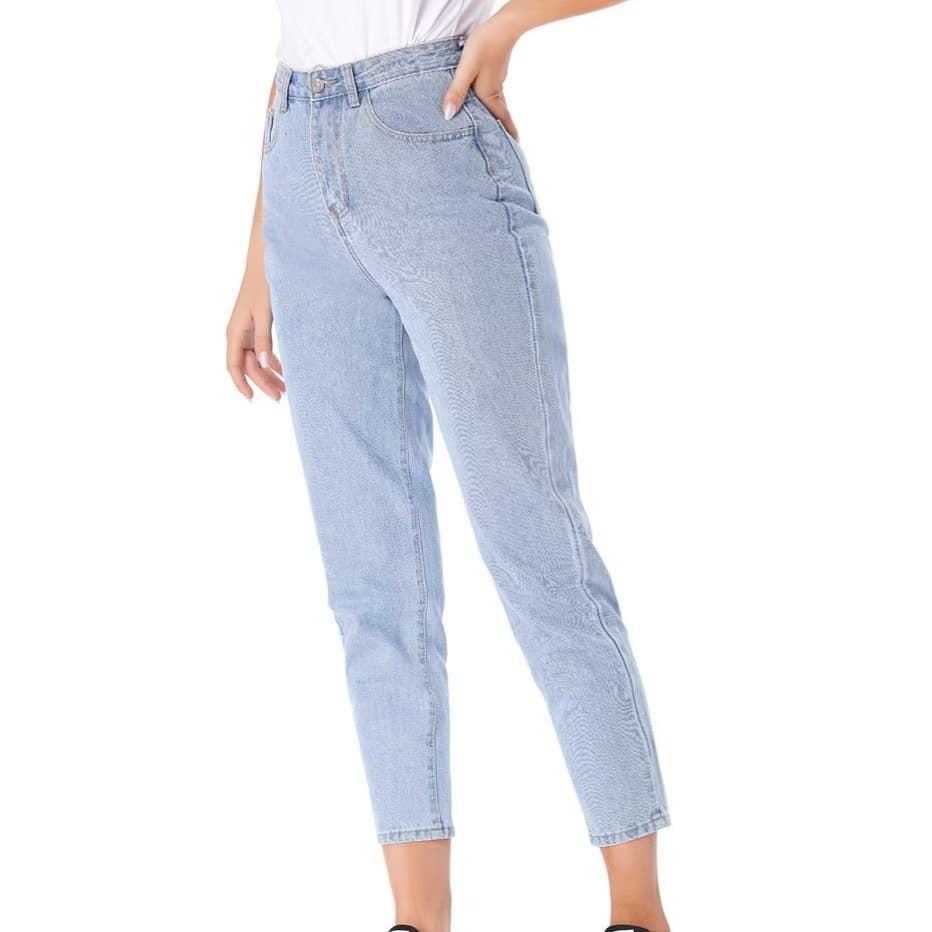 Women's Jeans Summer Straight Leg Casual Versatile Loose Breathable Denim Pants High Waist Long Pants New European and American Style